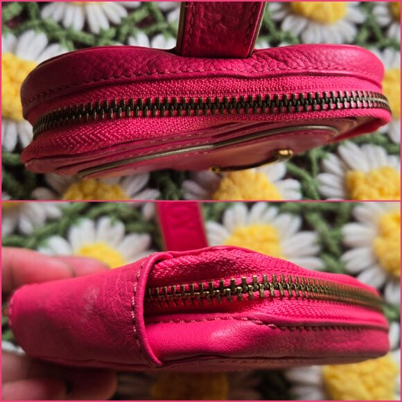 Juicy Couture Pink Leather Small Heart Purse - Picture 5 of 15